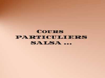Cours Particuliers salsa